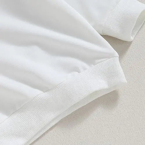 Tsseiatte Toddler Baby Boy Girl Long Sleeve Crewneck Pullover Sweatshirt Sweater Outfits Solid Color Casual Clothes - 6