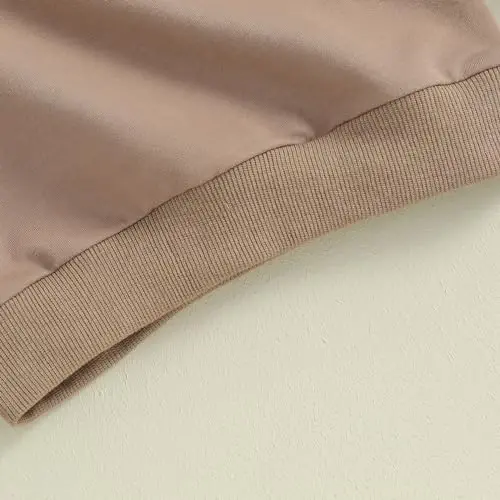 Tsseiatte Toddler Baby Boy Girl Long Sleeve Crewneck Pullover Sweatshirt Sweater Outfits Solid Color Casual Clothes - 6