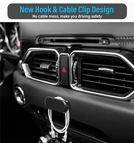 TT&C 2-Pack Magnetic Phone Mount for Car, [ Magnet N52 8pcs ] [ Super Strong Magnet ] [ 4 Metal Plates ] Phone Holder for Car, for Samsung Galaxy S24, S23, S22, S21, Fit All Smartphones & Tablets - 4