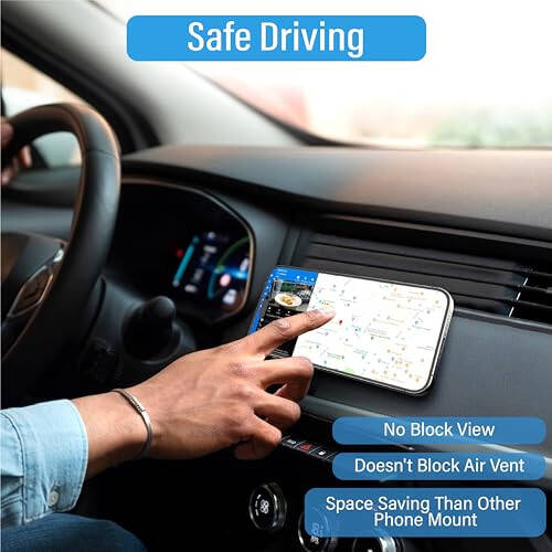 TT&C 2-Pack Magnetic Phone Mount for Car Dashboard - Super Strong N52 Cell Phone Holder (High-Bond Adhesive) - Compatible with Samsung Galaxy S25 S24 S23 Ultra, Pixel 9 & All Other Phones - 2
