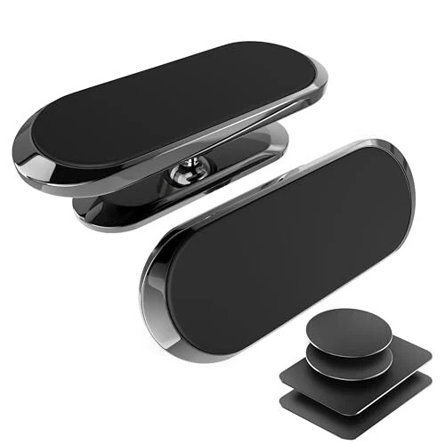 TT&C 2-Pack Magnetic Phone Mount for Car, [ Magnet N52 8pcs ] [ Super Strong Magnet ] [ 4 Metal Plates ] Phone Holder for Car, for Samsung Galaxy S24, S23, S22, S21, Fit All Smartphones & Tablets - TT&C