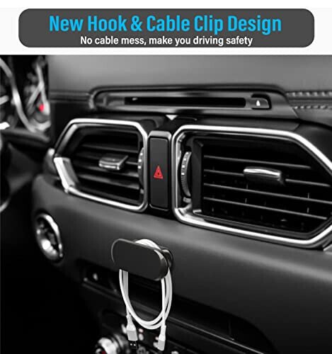 TT&C 2-Pack Magnetic Phone Mount for Car, [ Magnet N52 8pcs ] [ Super Strong Magnet ] [ 4 Metal Plates ] Phone Holder for Car, for Samsung Galaxy S24, S23, S22, S21, Fit All Smartphones & Tablets - 4