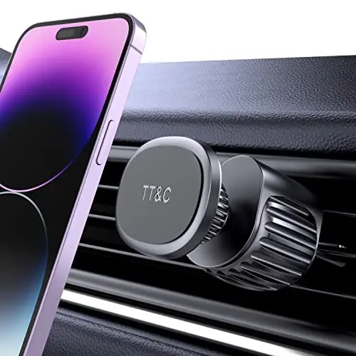 TT&C Phone Holder for Car Universal Magnetic N52 6pc Air Vent Phone Mount for Car, 360° Adjustable Super Strong Magnet for iPhone, Galaxy, Google Pixel and Other Smartphones - 1