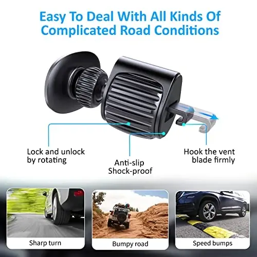 TT&C Phone Holder for Car Universal Magnetic N52 6pc Air Vent Phone Mount for Car, 360° Adjustable Super Strong Magnet for iPhone, Galaxy, Google Pixel and Other Smartphones - 5