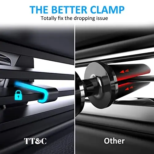 TT&C Avtomobil uchun telefon ushlagichi Universal magnit N52 6 dona Avtomobil uchun havo chiqarish teshigi Telefon ushlagichi, 360° sozlanishi Super kuchli magnit iPhone, Galaxy, Google Pixel va boshqa smartfonlar uchun - 4