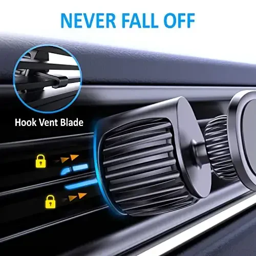 TT&C Phone Holder for Car Universal Magnetic N52 6pc Air Vent Phone Mount for Car, 360° Adjustable Super Strong Magnet for iPhone, Galaxy, Google Pixel and Other Smartphones - 2