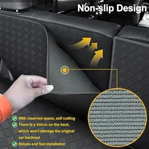 TTX LIGHTING Cargo Mat & Backrest Mat Compatible with 2010-2023 GX460 - Leather Trunk Liner Back Seat Cover Protector - All Weather Protection PU Leather Cargo Liner and Backrest Mat GX460 Accessories - 4