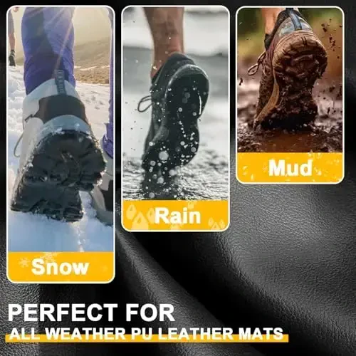 TTX LIGHTING Cargo Mat & Backrest Mat Compatible with 2010-2023 GX460 - Leather Trunk Liner Back Seat Cover Protector - All Weather Protection PU Leather Cargo Liner and Backrest Mat GX460 Accessories - 6