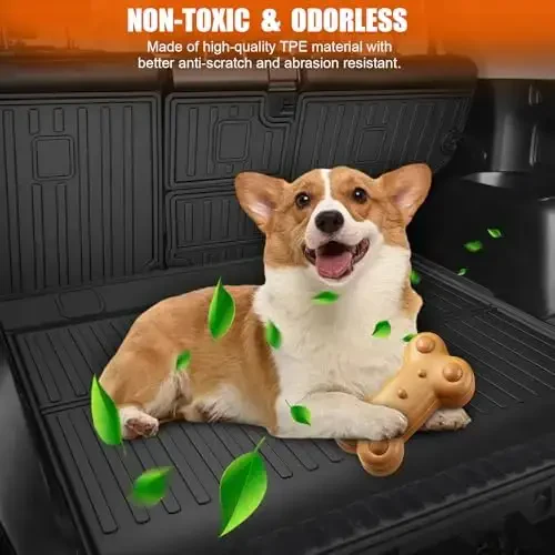 TTX LIGHTING Cargo Mat and Backrest Mats Compatible with Toyota 4Runner 2010-2024 Back Seat Protector Replacement for Toyota 4Runner 5 Seater Accessories (Not Fit Sliding Tray) - 5