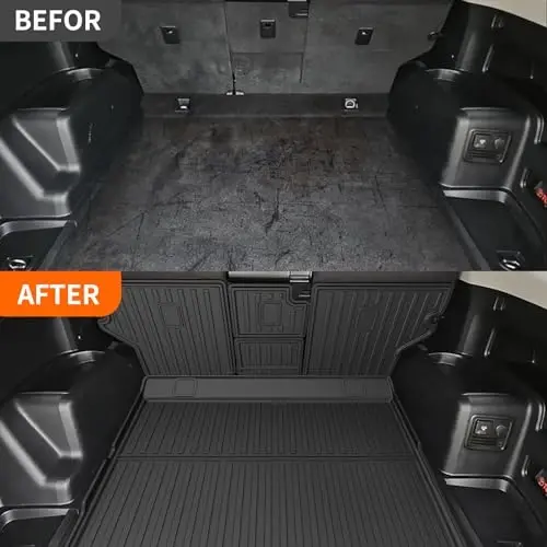 TTX LIGHTING Cargo Mat and Backrest Mats Compatible with Toyota 4Runner 2010-2024 Back Seat Protector Replacement for Toyota 4Runner 5 Seater Accessories (Not Fit Sliding Tray) - TTX LIGHTING (1)