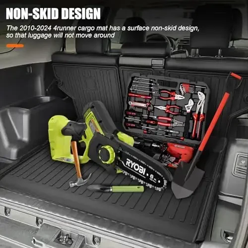 TTX LIGHTING Cargo Mat and Backrest Mats Compatible with Toyota 4Runner 2010-2024 Back Seat Protector Replacement for Toyota 4Runner 5 Seater Accessories (Not Fit Sliding Tray) - 7