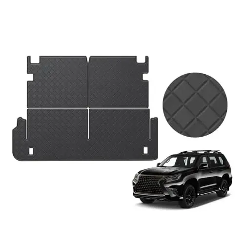 TTX LIGHTING Cargo Mat & Backrest Mat Compatible with 2010-2023 GX460 - Leather Trunk Liner Back Seat Cover Protector - All Weather Protection PU Leather Cargo Liner and Backrest Mat GX460 Accessories 