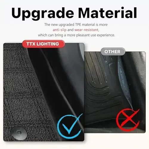 TTX LIGHTING Floor Mats & Cargo Liner for 2018-2024 Chevrolet Equinox TPE Automotive Floor Mats Chevy All Weather Protection Mat Include Front and Rear Row Liner Black - 6
