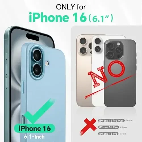 TUCCH Case for iPhone 16, [Magnetic Wireless Charging] Anti-Slip PU Leather Shockproof Phone Case, Slim Anti-Fingerprint Lightweight Protective Back Cover Compatible with iPhone 16 6.1