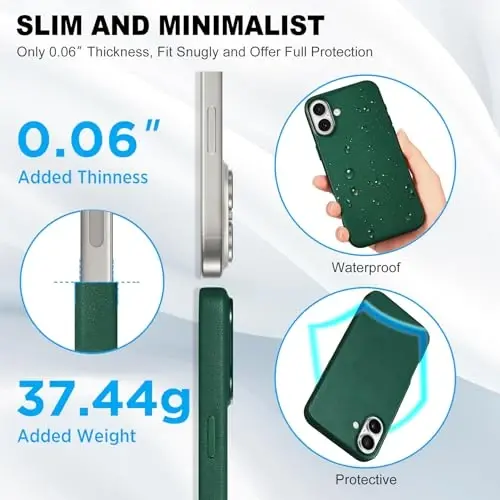 TUCCH PU Leather Case for iPhone 16 Plus (6.7