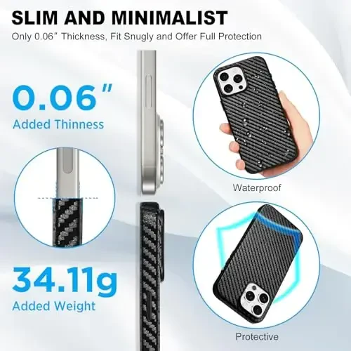 TUCCH PU Leather Case for iPhone 16 Pro (6.3