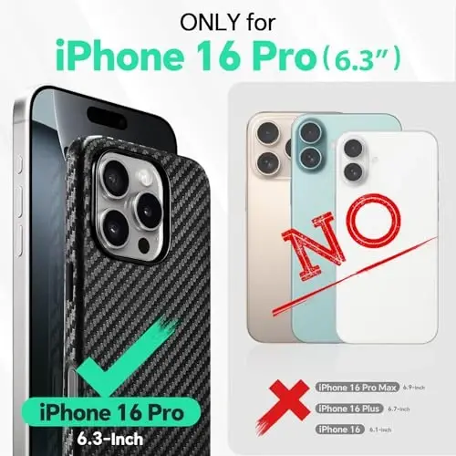 TUCCH PU Leather Case for iPhone 16 Pro (6.3