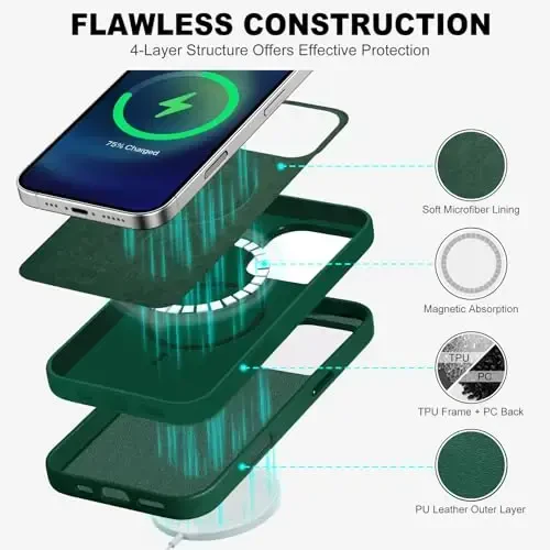 TUCCH PU Leather Case for iPhone 16 Pro Max (6.9