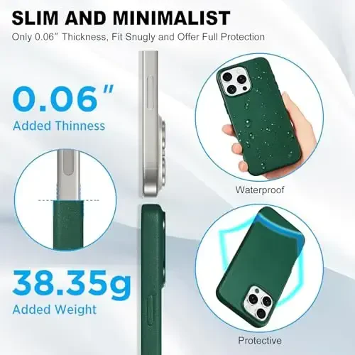 TUCCH PU Leather Case for iPhone 16 Pro Max (6.9