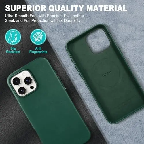 TUCCH PU Leather Case for iPhone 16 Pro Max (6.9