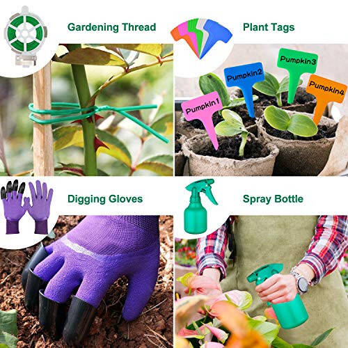 Tudoccy Garden Tools Set 83 Piece, Succulent Tools Set Included, Heavy Duty Aluminum Gardening Tools for Gardening, Non-Slip Ergonomic Handle Tools, Storage Tote Bag, Gifts Tools for Women - 7