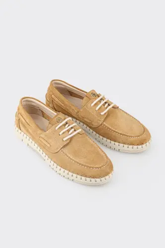 Туфли женские повседневные кожаные цвета загара - ELLE SHOES (1)