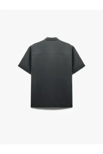 Tugmali klassik yoqali qopqoqli cho'ntakli rayon regu - 3