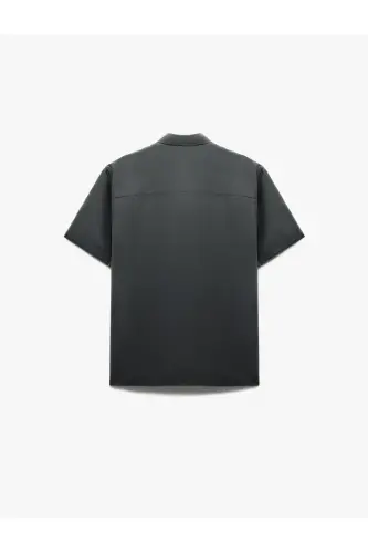 Tugmali klassik yoqali qopqoqli cho'ntakli rayon regu - 3