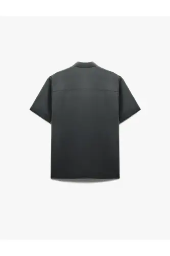 Tugmali klassik yoqali qopqoqli cho'ntakli rayon regu - 4