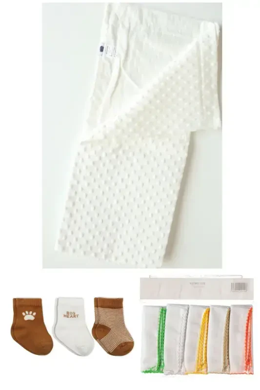 Tug'ruq to'plami Chaqaloq parvarishi Ryukzak va yelka sumkasi, kasalxonadan chiqish, adyol, 10 dona ro'molcha va 3 juft paypoq - UPASI - 8