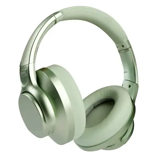 TUINYO simsiz quloqchinlar - shovqinni bekor qiluvchi quloq Bluetooth quloqchinlari, 60 soatlik oʻyin vaqti, chuqur bassli Hi-Fi stereo ovoz va sayohat, uy va ofis uchun qulay quloq yostiqchalari - yashil… - 1