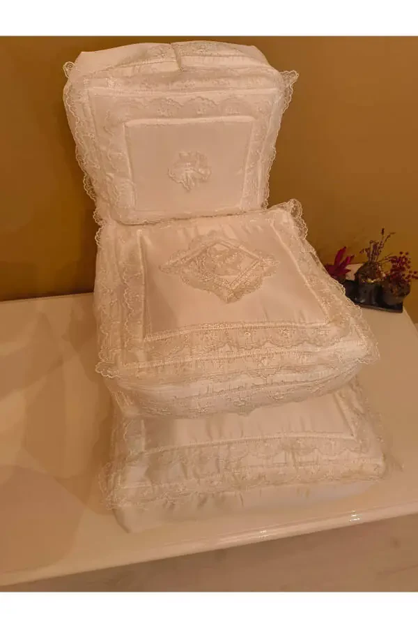 Tul Kremi Dog'riqsiz Dasturxon 160 / 220 Sm O'lchamda Mashinada Yuvilishi Mumkin Dog'riq Tutmaydigan Chеyzlik - 2