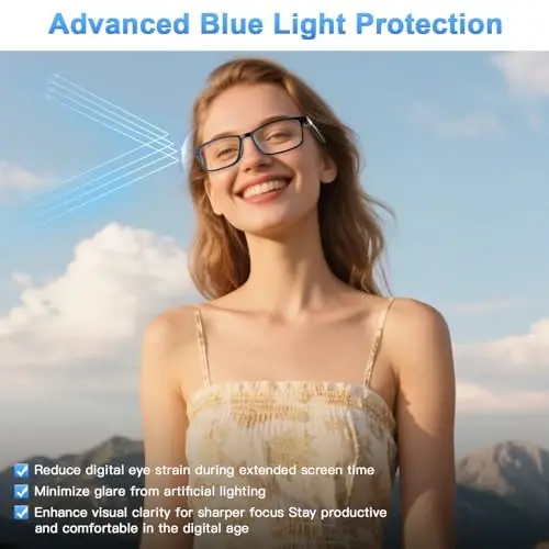 Tulbeys Smart AI Translator Glasses Powered by ChatGPT - Bluetooth Audio Eyewear with Real-Time Translation(165+ Language), AI Noise Cancellation, Blue Light Filtering & Ultra-Slim Detachable Arms - 4