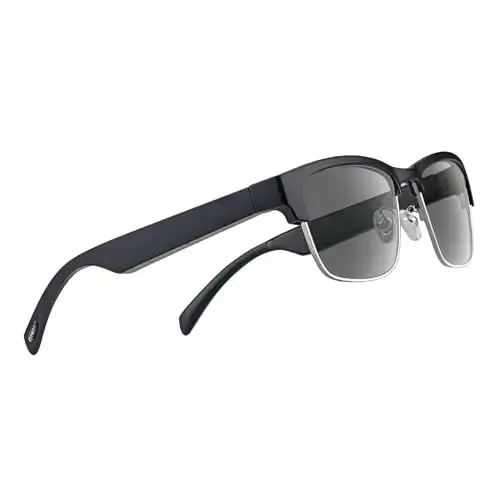 Tulbeys Smart Glasses Bluetooth - IP5 Waterproof Audio Sunglasses for Women and Men, Open Ear Sound Built-in Mic & Speakers, Polarized Sunglasses Lenses Smart Devices Voice Assistant (Silver) - TULBEYS