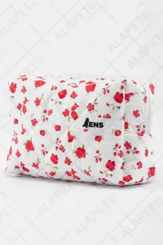 Tulip Pattern Makeup Bag (Large Size) Quilted Pattern Ultra Soft - 5