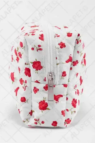 Tulip Pattern Makeup Bag (Large Size) Quilted Pattern Ultra Soft - 6