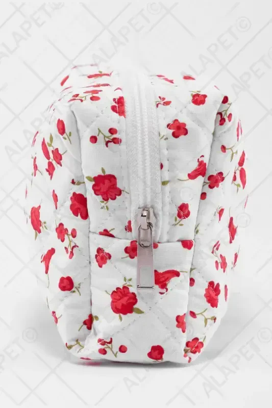 Tulip Pattern Makeup Bag (Large Size) Quilted Pattern Ultra Soft - 6
