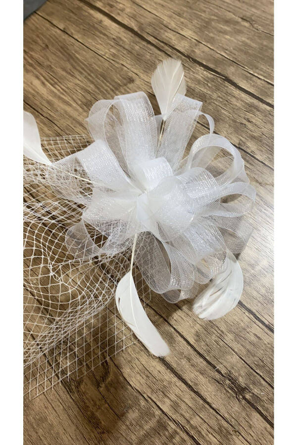 Tulle Bridal Crown Wedding Accessory, Wedding Veil Hat, Wedding Hat - 52