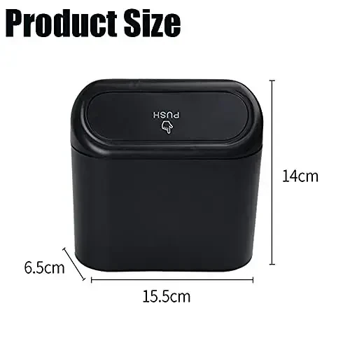 Tulsondai Car Trash can, mini Trunk Push Hanging Portable car Trash can with 2 Automatic Hooks and Disposable Trash Bags, Suitable for car, Home, Office - 4