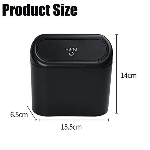 Tulsonday Car Trash can, mini Trunk Push Hanging Portable car Trash can with 2 Automatic Hooks and Disposable Trash Bags, Suitable for car, Home, Office - 4