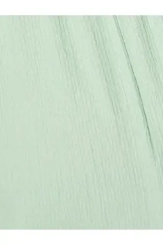 Tulum Qalin Askili Qisqa Toʻgʻri Keng Paça Kvadrat Yoqali Burmalangan - 6