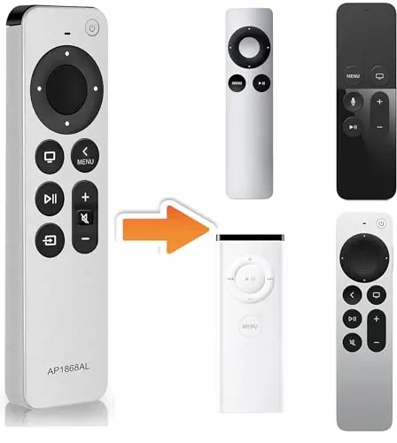 New Universal Remote Control for All Apple TV Remote, Replacement Compatible with Apple TV 4K/ Gen 1 2 3 4/ HD A2169 A1842 A1625 A1427 A1469 A1378 A1218 with Tv Control Function - 1