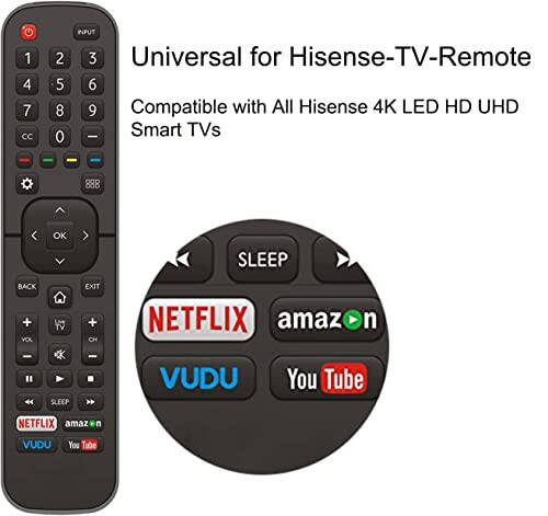 Tüm Hisense TV'ler için Evrensel Uzaktan Kumanda - Tüm Hisense 4K LED HD UHD Akıllı TV'lerle Uyumlu - Kurulum Gerektirmez - 11