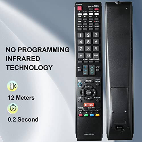 GB004WJSA GB005WJSA Universal TV Remote Control for All Sharp Smart Aquos TV - 1 Year Warranty - 7