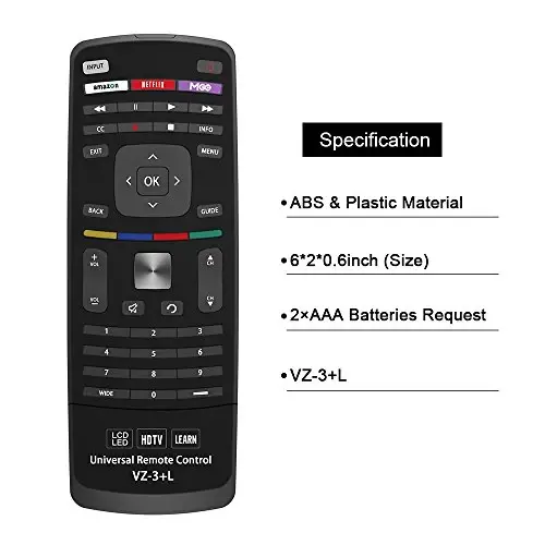New Vizio Universal Remote Control for All VIZIO Brand TV, Smart TV - 1 Year Warranty - 2