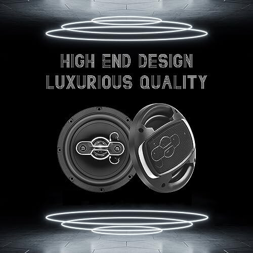TUMAN Pro 6.5'' Car Speakers, 500 Watt Max 4-Way Coaxial Speakers, Professional Sound Stereo, No Distortion, Mylar Tweeter (1 Pair) - 4