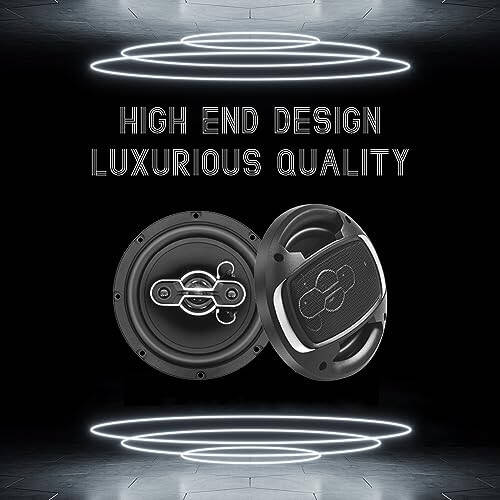 TUMAN Pro 6.5'' Car Speakers, 500 Watt Max 4-Way Coaxial Speakers, Professional Sound Stereo, No Distortion, Mylar Tweeter (1 Pair) - 4