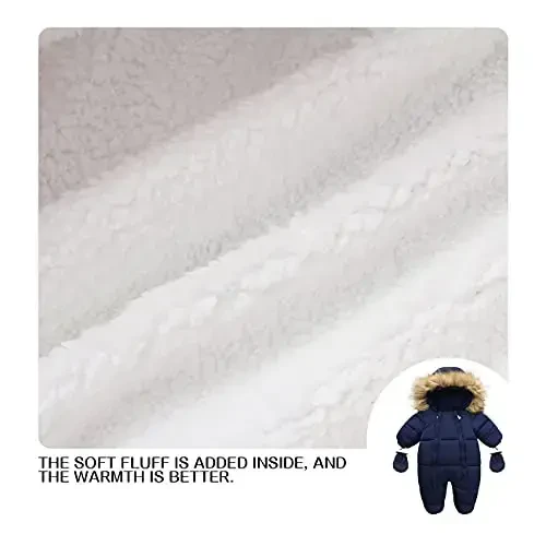 Tumaron Baby Girl Winter Snowsuit Toddler Jacket Clothes For Boy Infant Jumpsuit Hoodied - 6