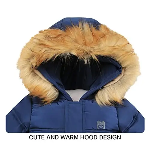 Tumaron Baby Girl Winter Snowsuit Toddler Jacket Clothes For Boy Infant Jumpsuit Hoodied - TUMARON (1)