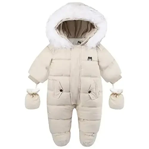 Tumaron Baby Girl Winter Snowsuit Toddler Jacket Clothes For Boy Infant Jumpsuit Hoodied - 1